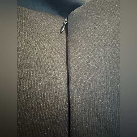 NWOT ASOS Elegant Black Neoprene Wrap Style Strapless Dress - Picture 5 of 8